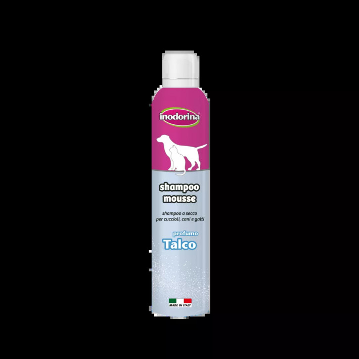 Шампунь-мусс для собак и кошек Inodorina Shampoo Mousse Talco, 300 мл