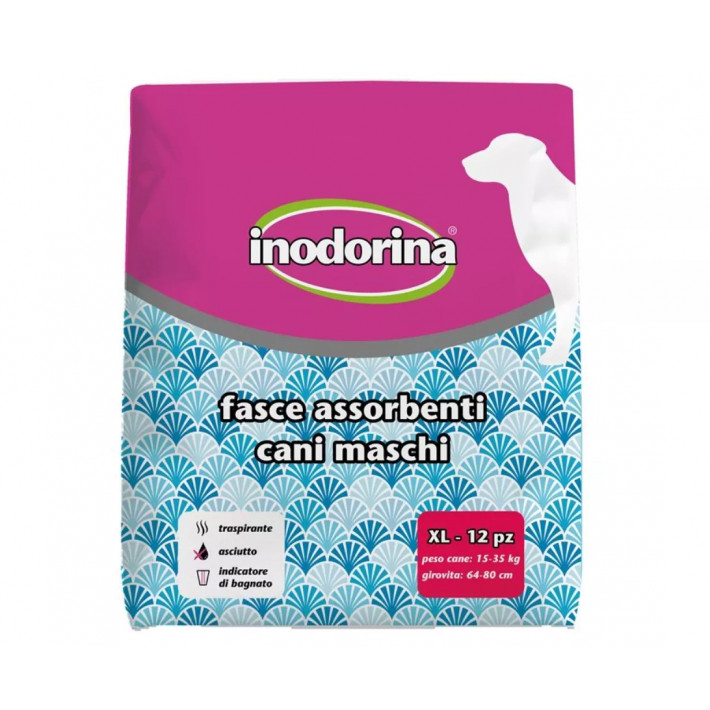 Гигиенический абсорбирующий пояс для кобелей Inodorina Fasce Assorbenti, размер XL, 12 шт.
