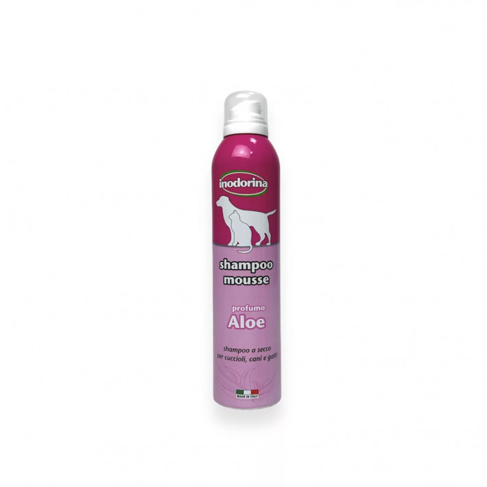 Шампунь-мусс для собак и кошек Inodorina Shampoo Mousse Aloe, 300 мл