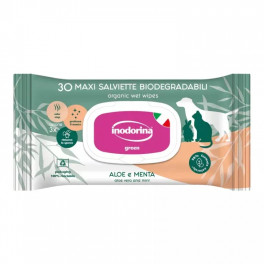 Влажные салфетки Inodorina Green Aloe Vera and Mint, 30 шт