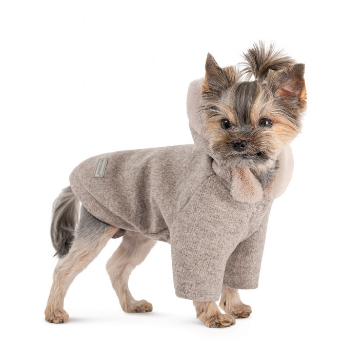 Толстовка для собак Pet Fashion Flex, XS, серый меланж - фото №3