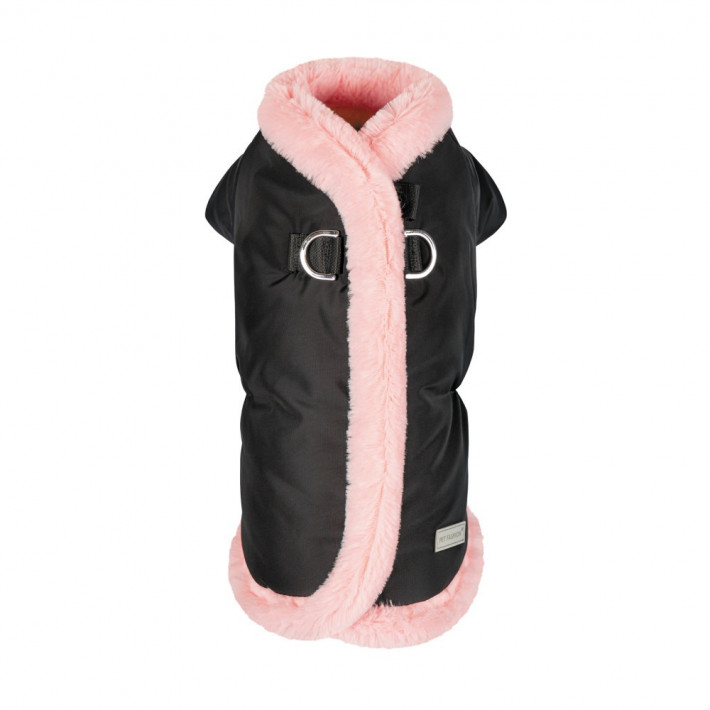 Куртка Pet Fashion Mery для собак чорний/рожевий S