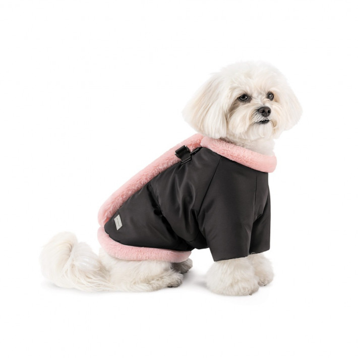 Куртка Pet Fashion Mery для собак чорний/рожевий XS - фото №2