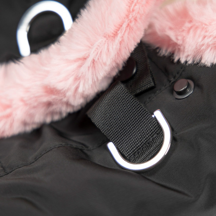 Куртка Pet Fashion Mery для собак чорний/рожевий XS - фото №6