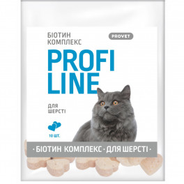 Вітаміни Provet PROFILINE для котів БІОТИН комплекс для шерсті 10 табл - фото №1