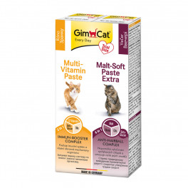 Набір паст GimCat KOMBI-PACK Multi-Vitamin + Malt-Soft Extra 2х20г - фото №1