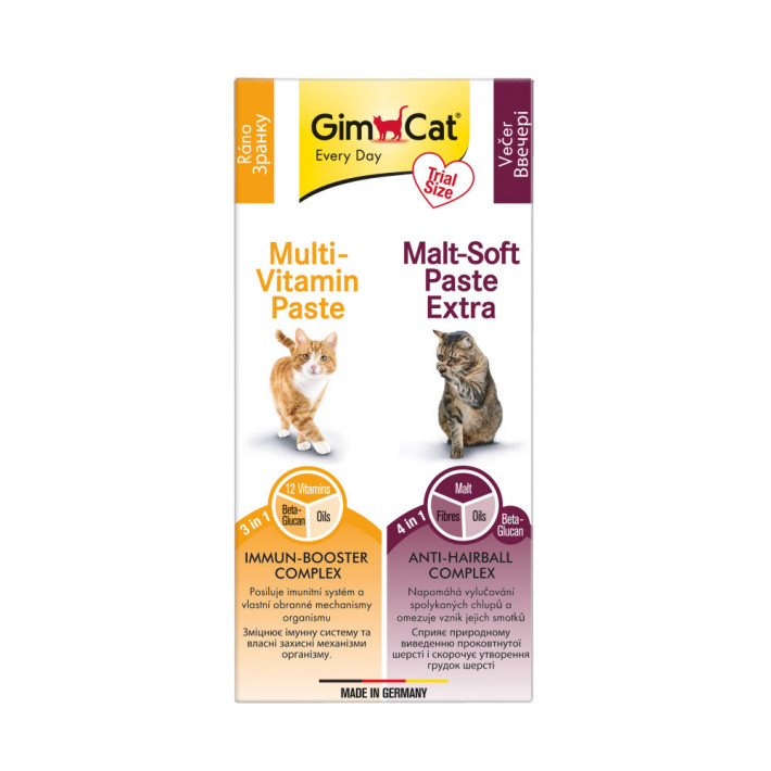 Набір паст GimCat KOMBI-PACK Multi-Vitamin + Malt-Soft Extra 2х20г - фото №4