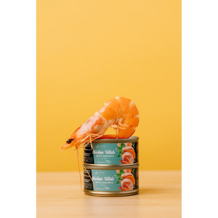 Вологий корм Savory Chicken Fillets з креветками для кошенят, 70 г - фото №7