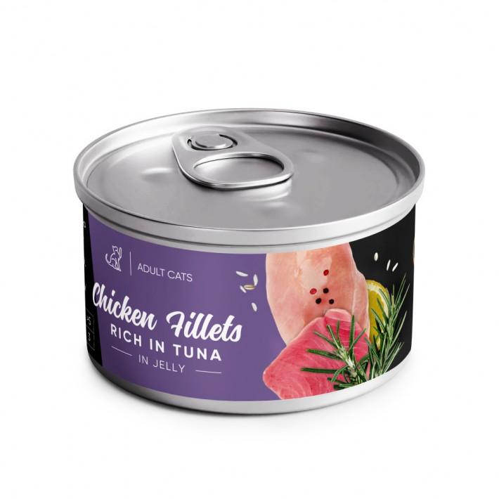 Вологий корм Savory Chicken Fillets rich in Tuna для дорослих котів, 70 г