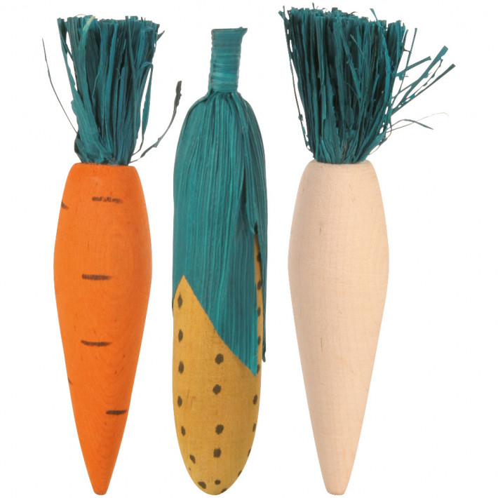 Іграшка Trixie для гризунів овочі штучні 3шт 10см - фото №8