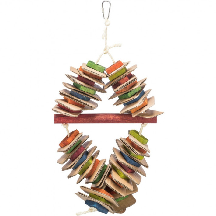 Іграшка Trixie для птахів (канат, дерево, картон) 18*35 см