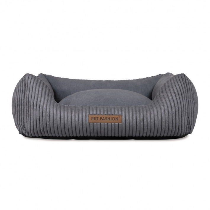 Лежак Pet Fashion DEVID для собак темно-сірий 62*50*19 - фото №2