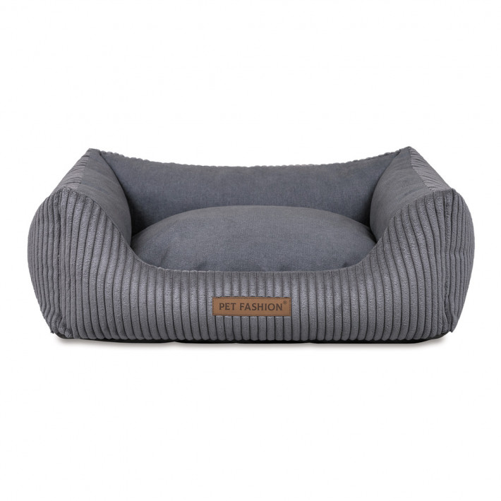 Лежак Pet Fashion DEVID для собак темно-сірий 62*50*19 - фото №4