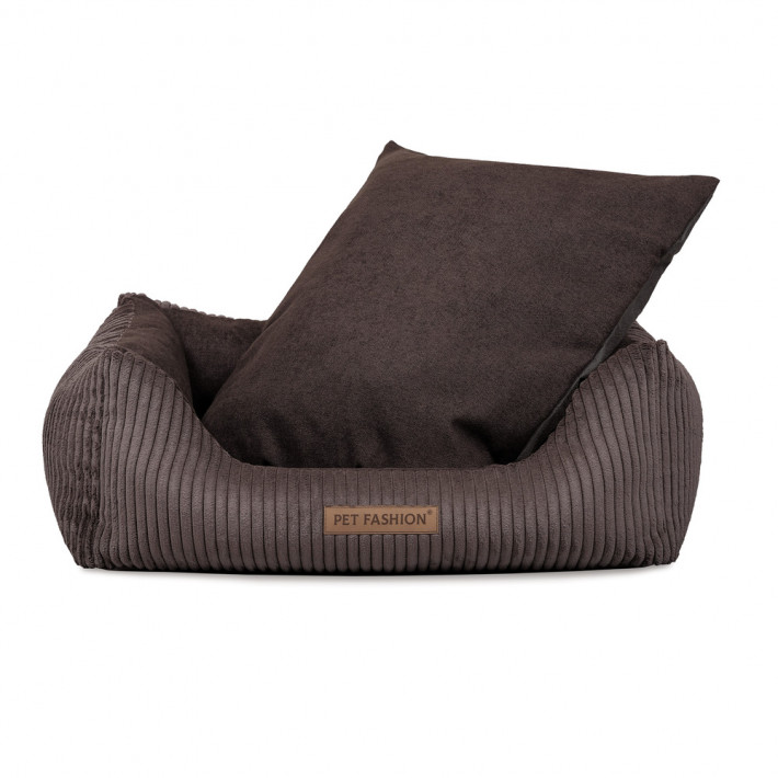 Лежак Pet Fashion DEVID для собак шоколадний 62*50*19 - фото №3