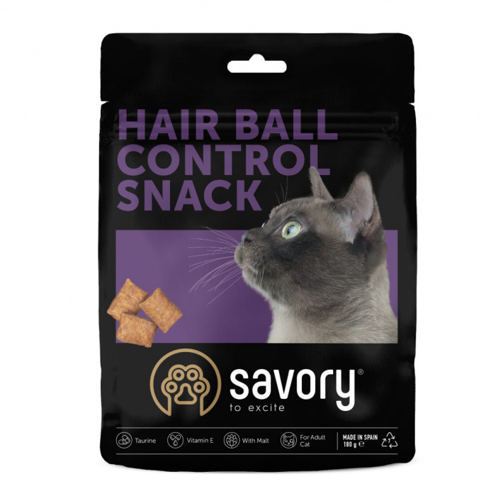 Хрумкі ласощі Savory Cats Snacks Pillows Hair Ball Control для виведення шерсті