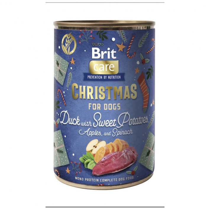 Вологий корм Brit Mono Protein Christmas Duck для собак, 400 г