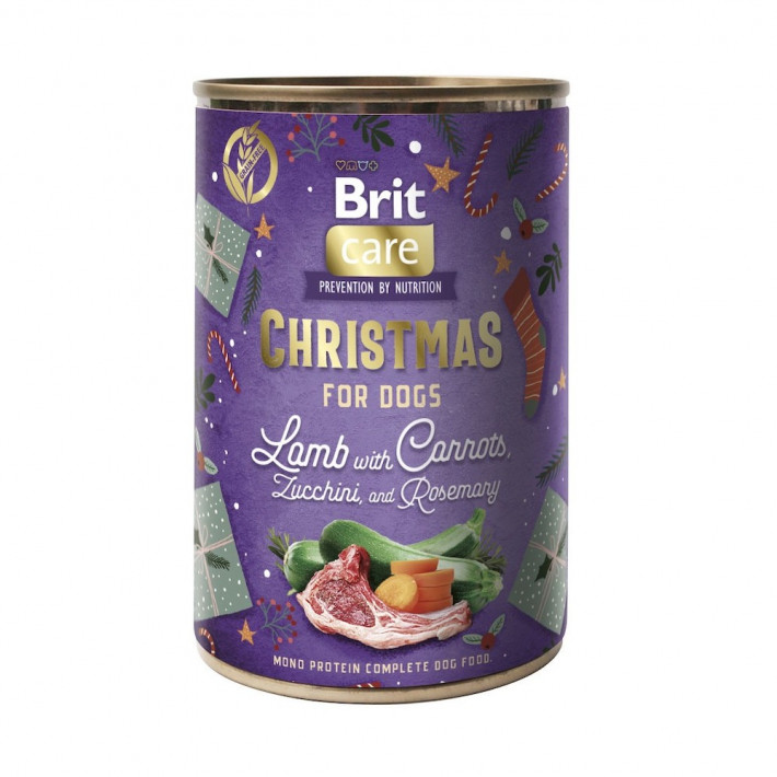Вологий корм Brit Mono Protein Christmas Lamb для собак, 400 г