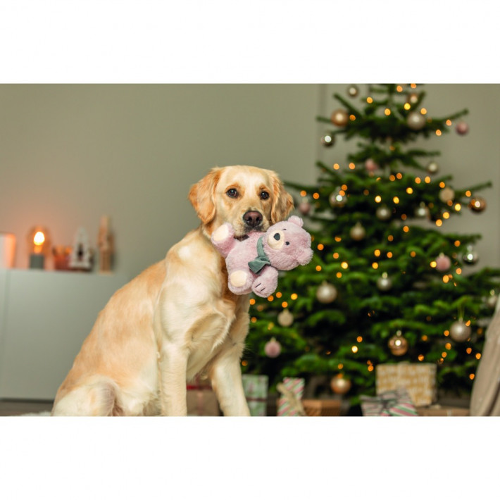 Іграшка Trixie для собак Різдвяний ведмедик плюшевий 19 см - фото №3