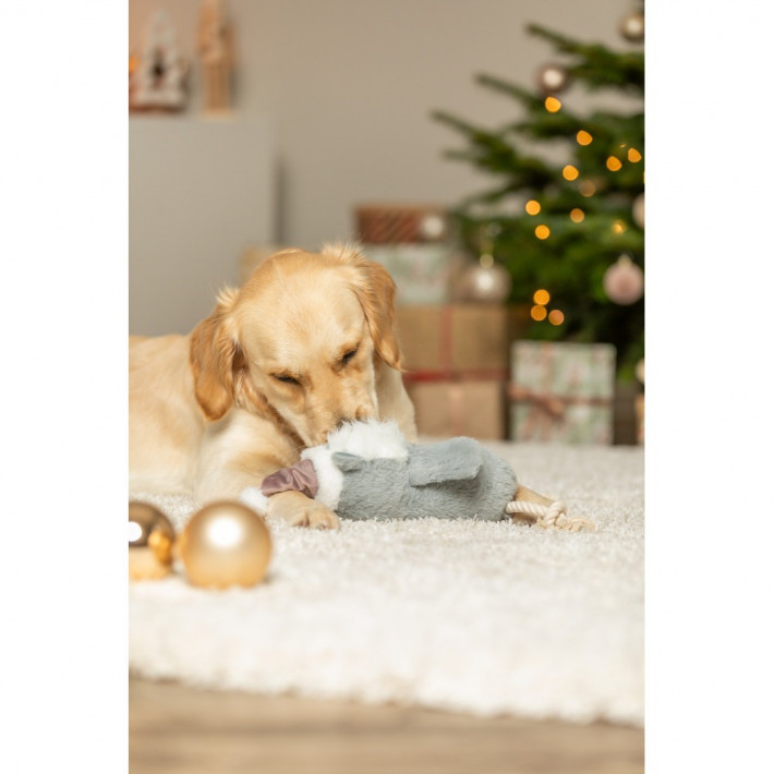 Іграшка Trixie для собак Різдвяна сова з мотузкою 31 см - фото №3