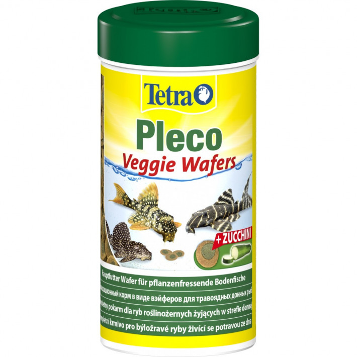 Корм Tetra Pleco Veggie Wafers для травоїдних донних рибок (пластинки), 110 г / 250 мл - фото №2