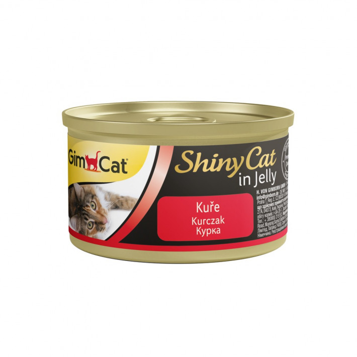 Влажный корм для кошек GimCat Shiny Cat с курицей в желе, 70 г
