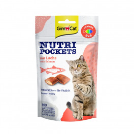 Витаминные лакомства GimCat Nutri Pockets с лососем 60 г - фото №1