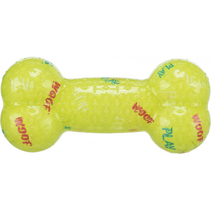 Игрушка для собак Trixie Кость с пищалкой, термопластичная резина, 17 см
