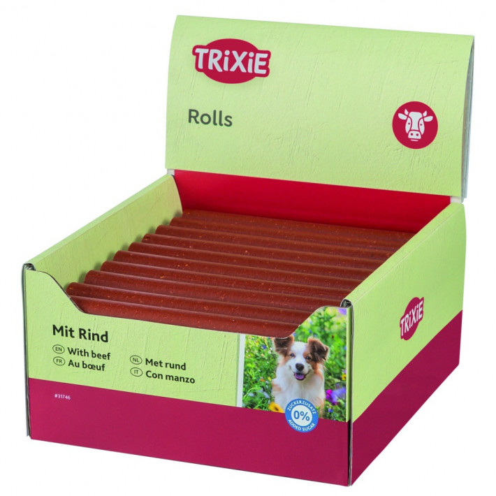 Жевательные палочки для собак Trixie Chewing stick, Beef (65 г, 50 шт/уп) - фото №4