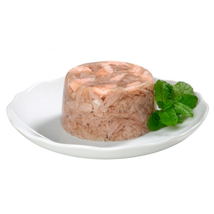 Влажный корм для кошек GimCat Shiny Cat с тунцом и лососем в желе, 70 г - фото №2