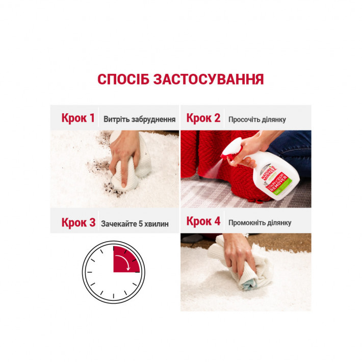 Средство Nature’s Miracle Dog Stain and Odor Remover Spray для удаления пятен и запахов от собак 709 мл - фото №5
