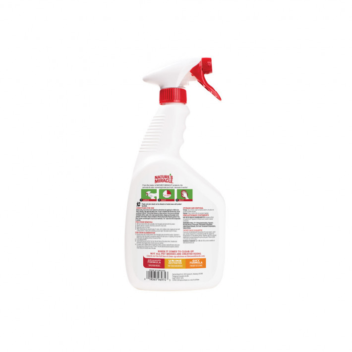 Средство Nature’s Miracle Cat Stain and Odor Remover Spray для удаления пятен и запахов от кошек 946 мл - фото №2