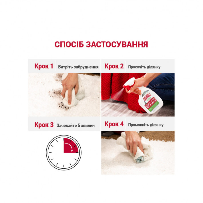 Средство Nature’s Miracle Cat Stain and Odor Remover Spray для удаления пятен и запахов от кошек 946 мл - фото №6