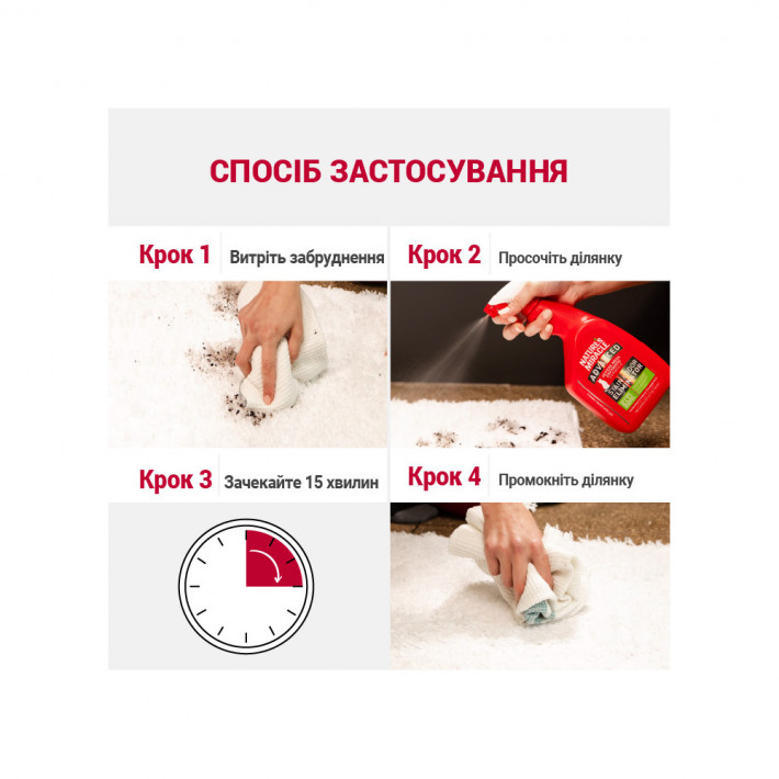 Средство Nature’s Miracle ADV Cat Stain and Odor Eliminator Spray Lemon для удаления пятен и запахов от кошек - фото №4