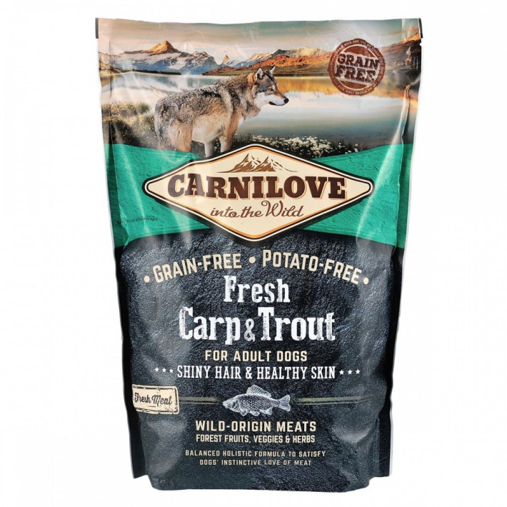 Сухий корм Carnilove Fresh Carp and Trout для дорослих собак усіх порід з коропом та фореллю, 1,5 кг - фото №3