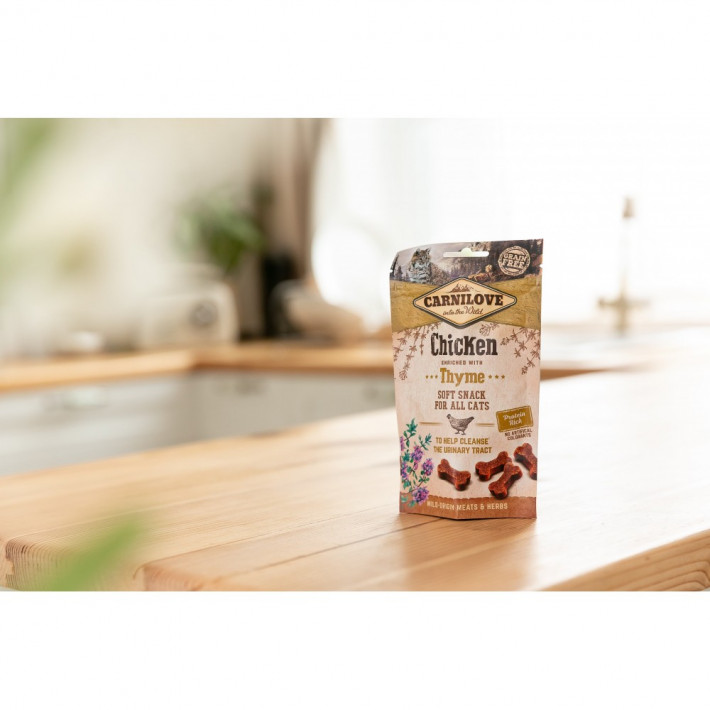 Напіввологі ласощі для котів Carnilove Cat Semi Moist Snack Chicken with Thyme з куркою та чебрецем, 50г - фото №5