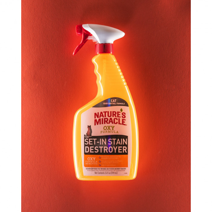 Средство для удаления пятен и запахов Nature’s Miracle Cat Orange Oxy Spray для кошек, 709 мл - фото №8