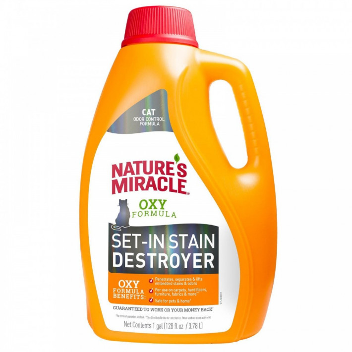 Средство для удаления пятен и запахов Nature’s Miracle Cat Orange Oxy Pour для кошек, 3,7 л