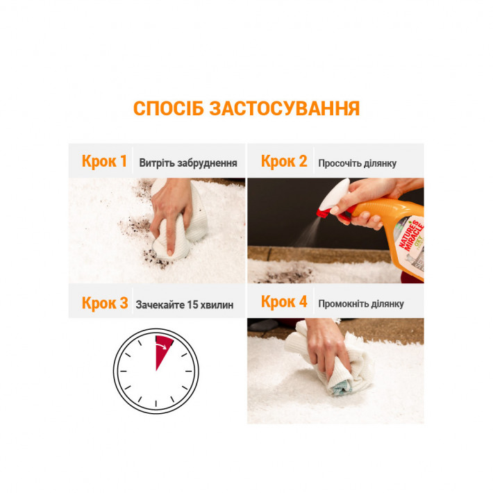 Средство Nature’s Miracle Dog Orange Oxy Spray для удаления пятен и запахов собак 709 мл - фото №9