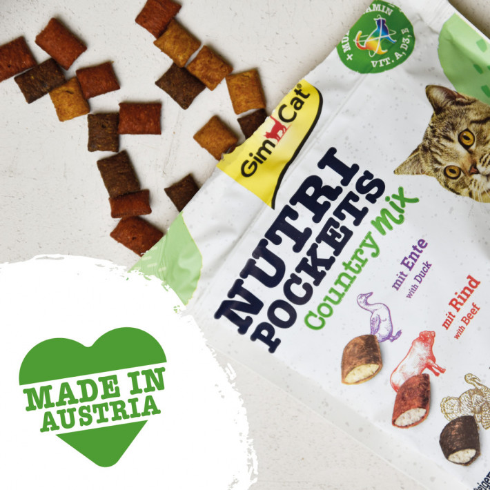 Вітамінні ласощі для котів GimCat Nutri Pockets Кантрі мікс (качка, яловичина, індичка), 150 г - фото №5