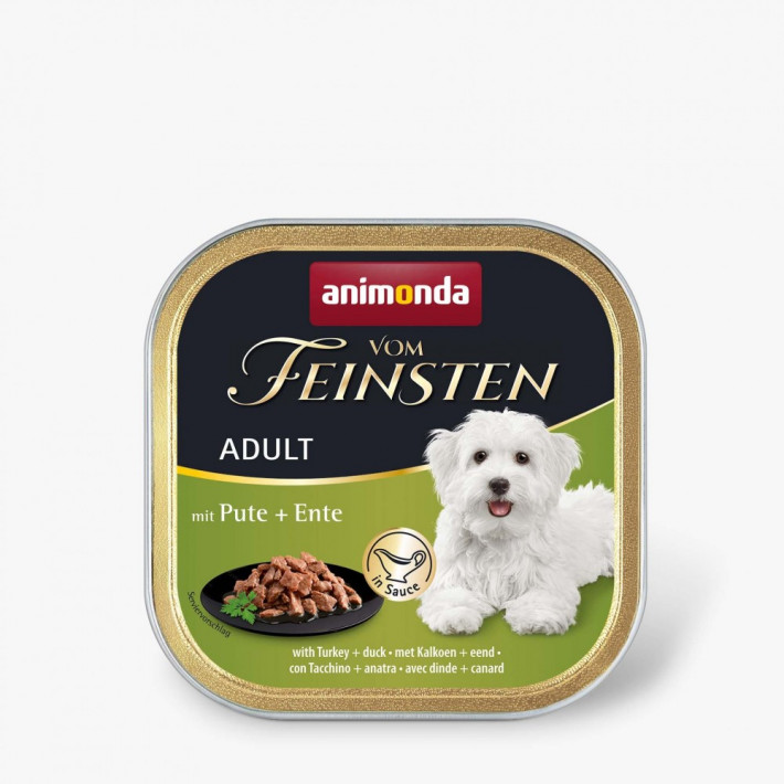 Вологий корм для дорослих собак Animonda Vom Feinsten Adult з індичкою та качкою 150 г