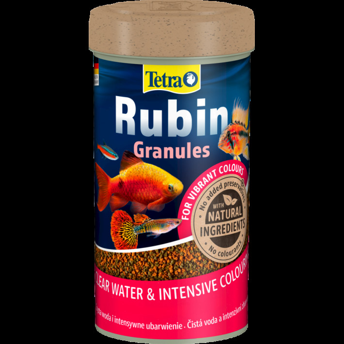 Корм Tetra Rubin Granules для яркости окраса аквариумных рыб, 100 г / 250 мл