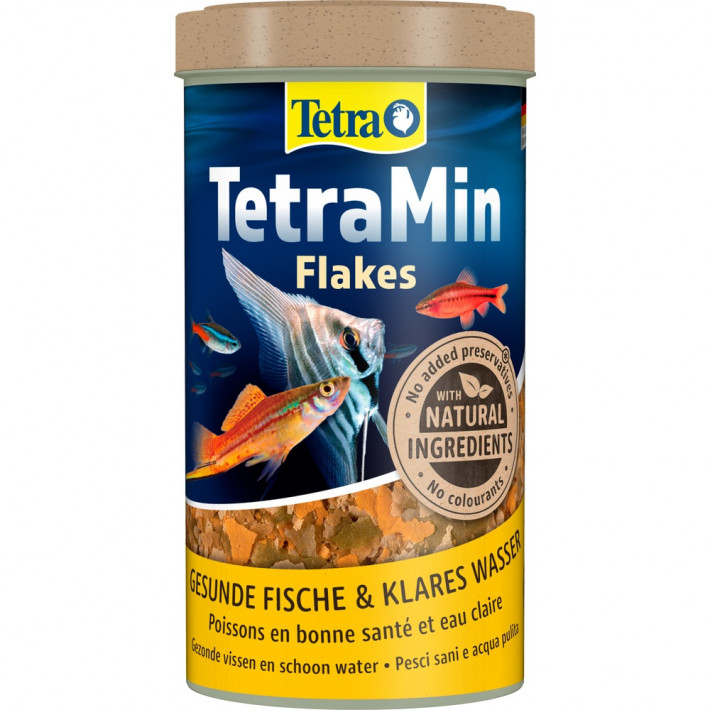 Корм Tetra Min Flakes для аквариумных рыбок (хлопья), 100 г/500 мл