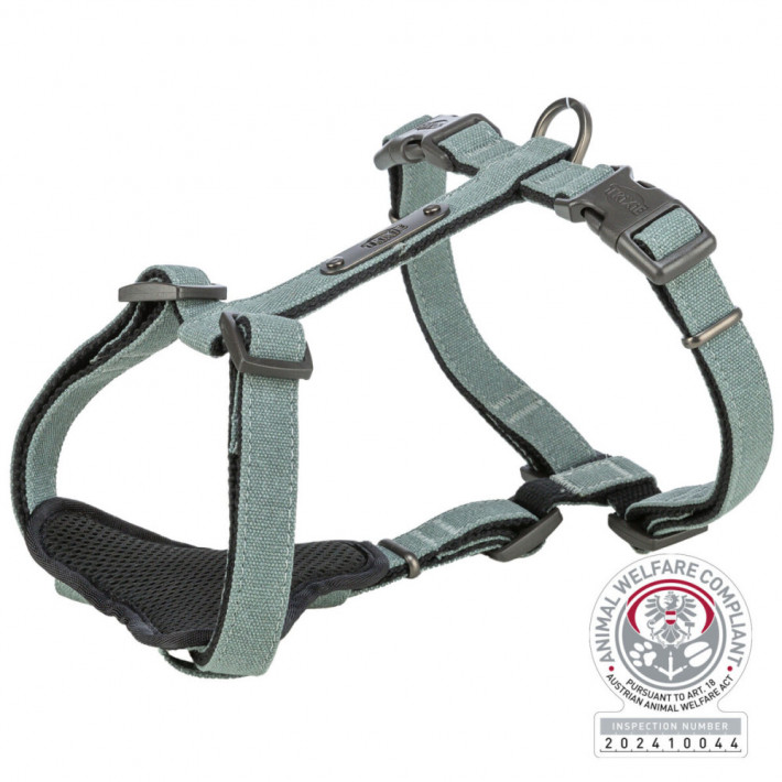 Шлейка Trixie CityStyle H-harness для собак, хлопок L–XL 75–120 см, светло-зеленая - фото №5