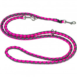 Поводок Trixie Cavo Adjustable L–XL 2.00м фуксия-графит - фото №2