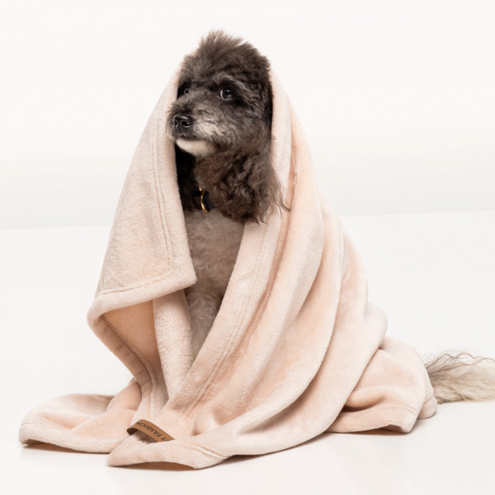 Плюшевый плед Pet Fashion Bliss 1 для собак и кошек, пудра, 86х67,5 см - фото №6