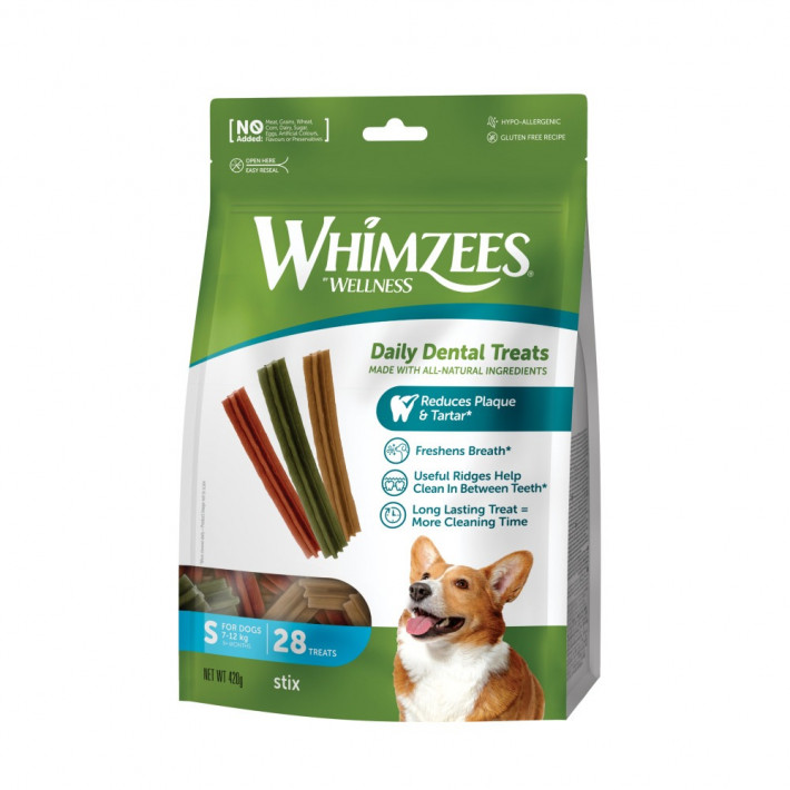 Жевательные лакомства для собак Whimzees Stix S, 28 шт