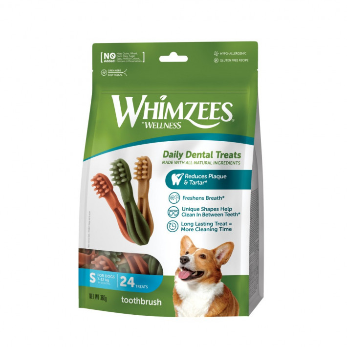 Жувальні ласощі-зубні щіточки Whimzees Toothbrush S для собак, 24 шт