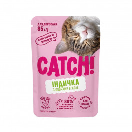 Влажный корм Catch! с индейкой и овощами 85г