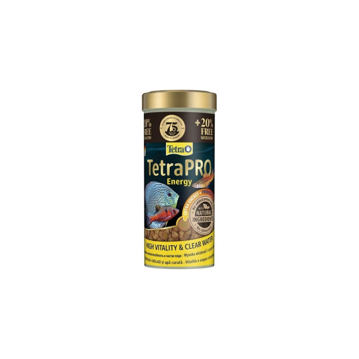 Корм для аквариумных рыб Tetra Pro Energy Multi-Crisps чипсы, 250мл +20%