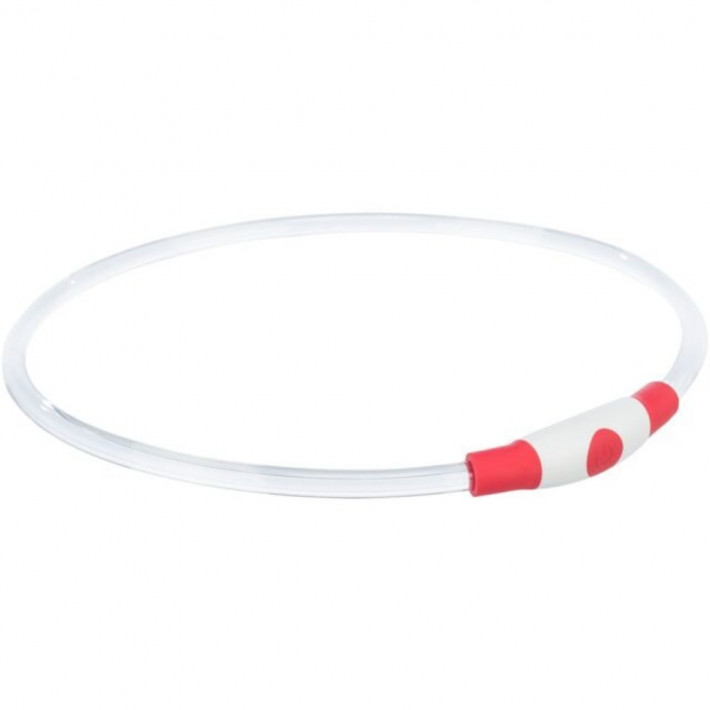 Светодиодный ошейник Trixie Flash Light Ring USB для собак, красный, S–M (40 см)
